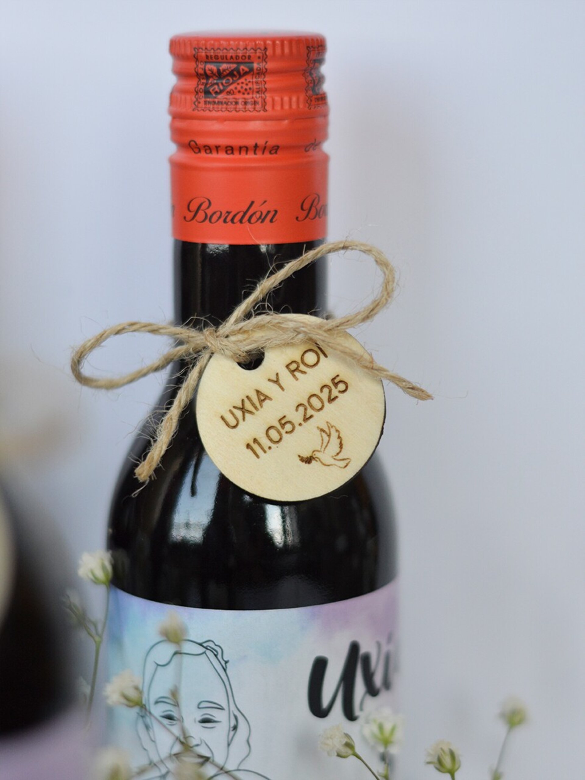 MINI BOTELLA DE VINO TINTO (BORDÓN) - 2