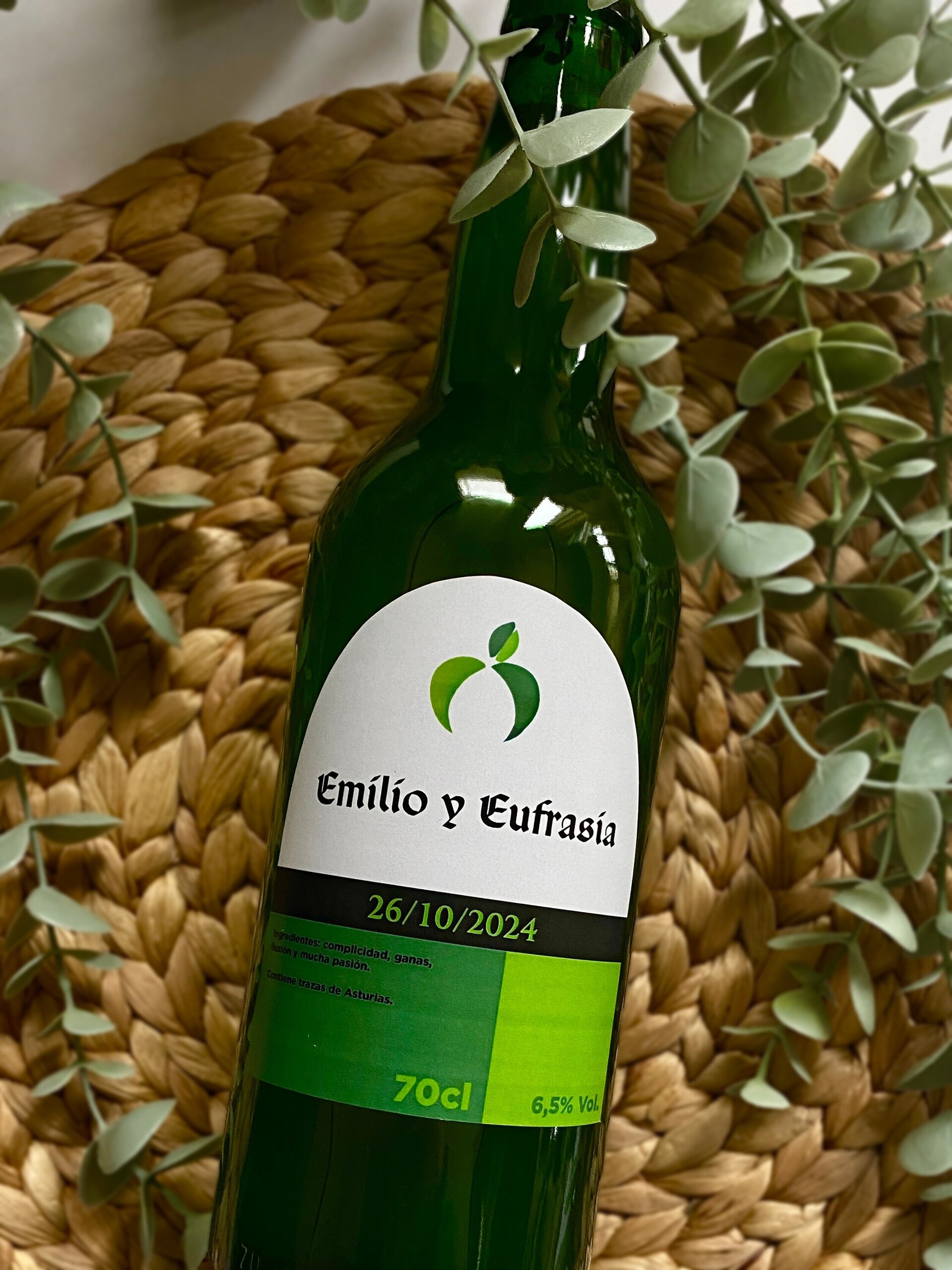 BOTELLA DE SIDRA + VASO - 6